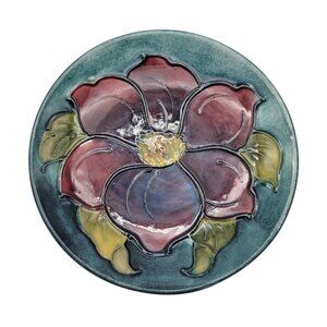 Vintage Moorcroft Small Dish Clematis Pattern